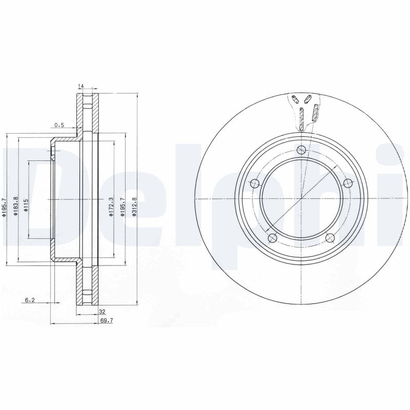 Disc frana BG3558 DELPHI