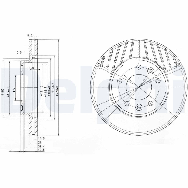 Disc frana BG3563 DELPHI