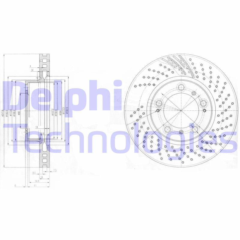 Disc frana BG3564 DELPHI