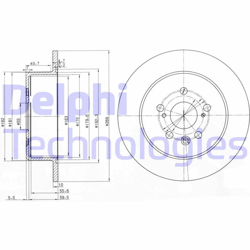 Disc frana BG3583 DELPHI