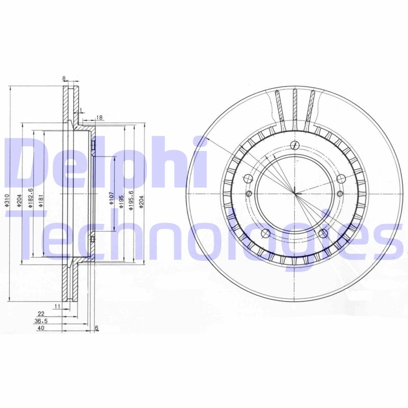 Disc frana BG3587 DELPHI