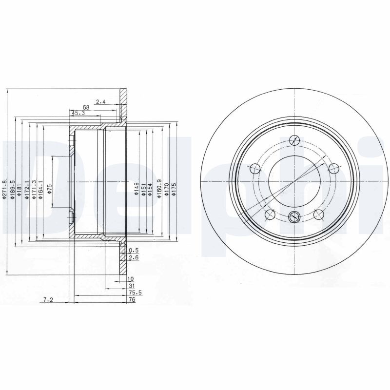 Disc frana BG3592 DELPHI