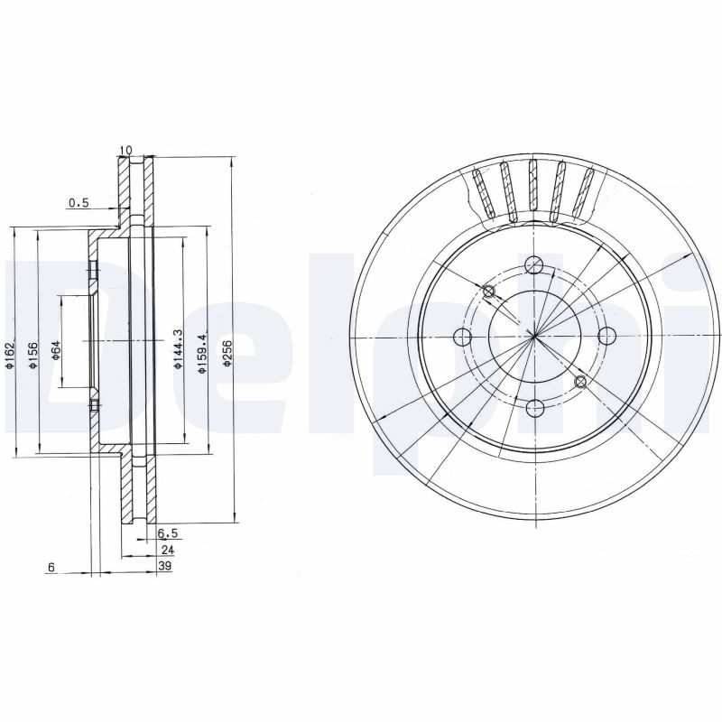 Disc frana BG3612 DELPHI