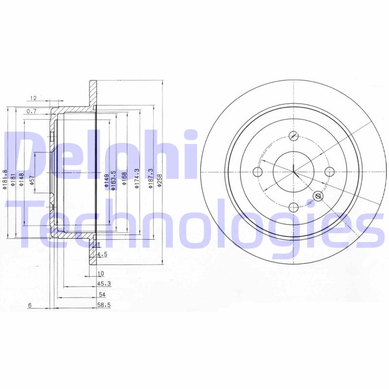 Disc frana BG3615 DELPHI