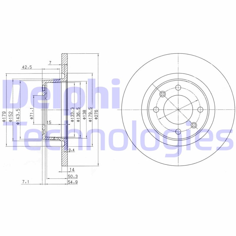 Disc frana BG3621 DELPHI