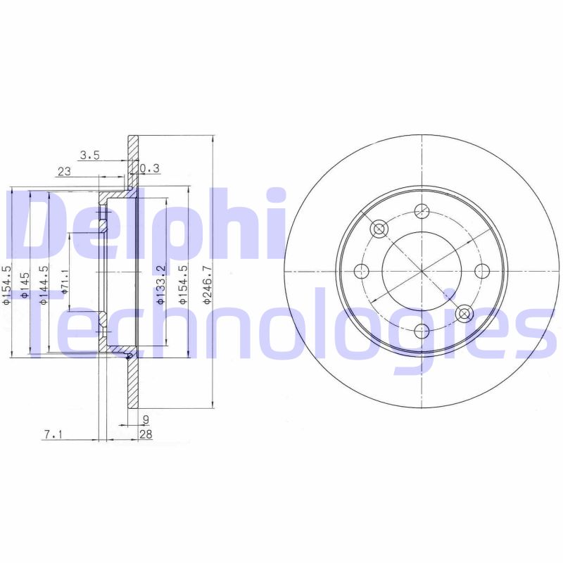 Disc frana BG3653 DELPHI