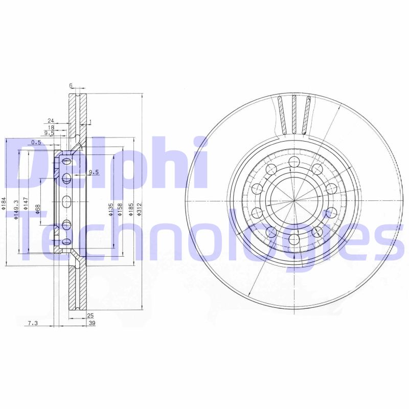 Disc frana BG3657 DELPHI