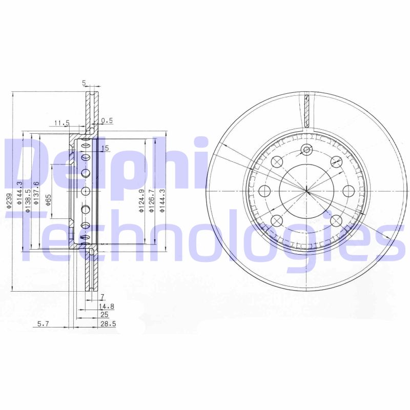 Disc frana BG3658 DELPHI