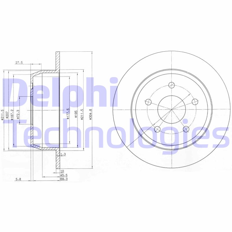 Disc frana BG3660 DELPHI