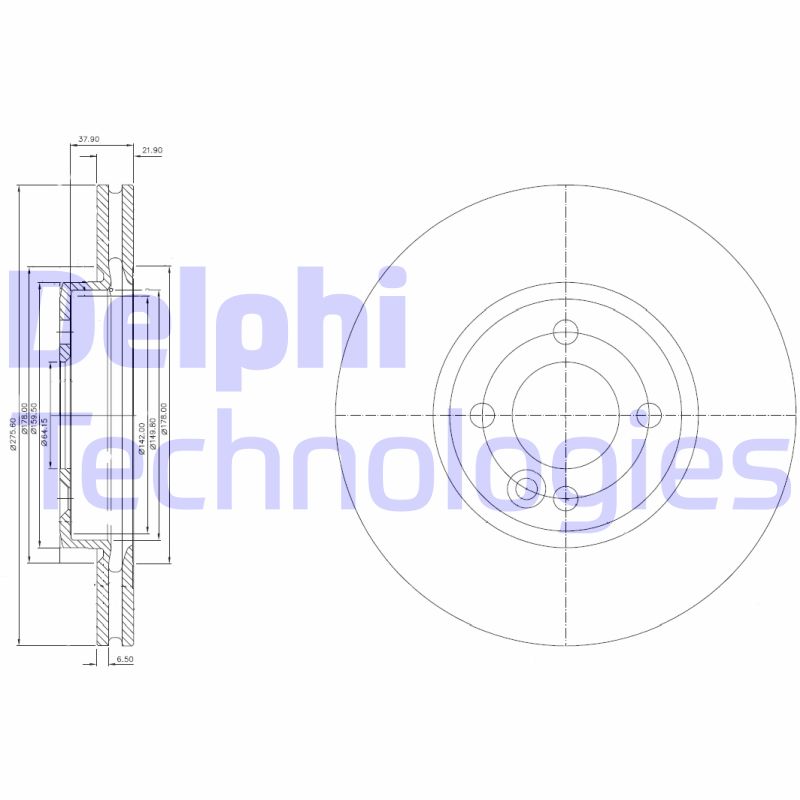 Disc frana BG3661C DELPHI