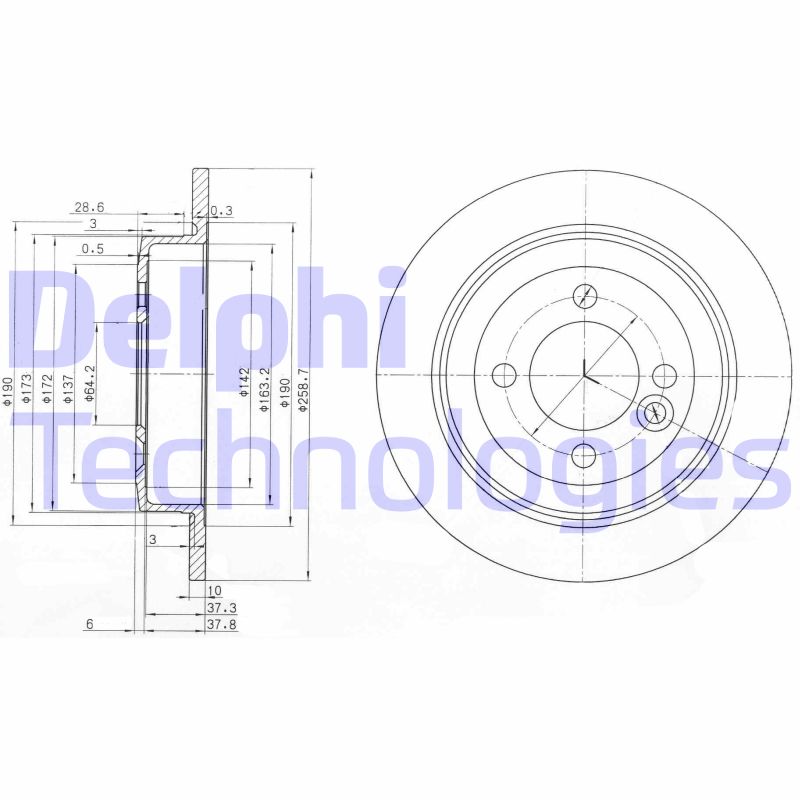 Disc frana BG3662C DELPHI