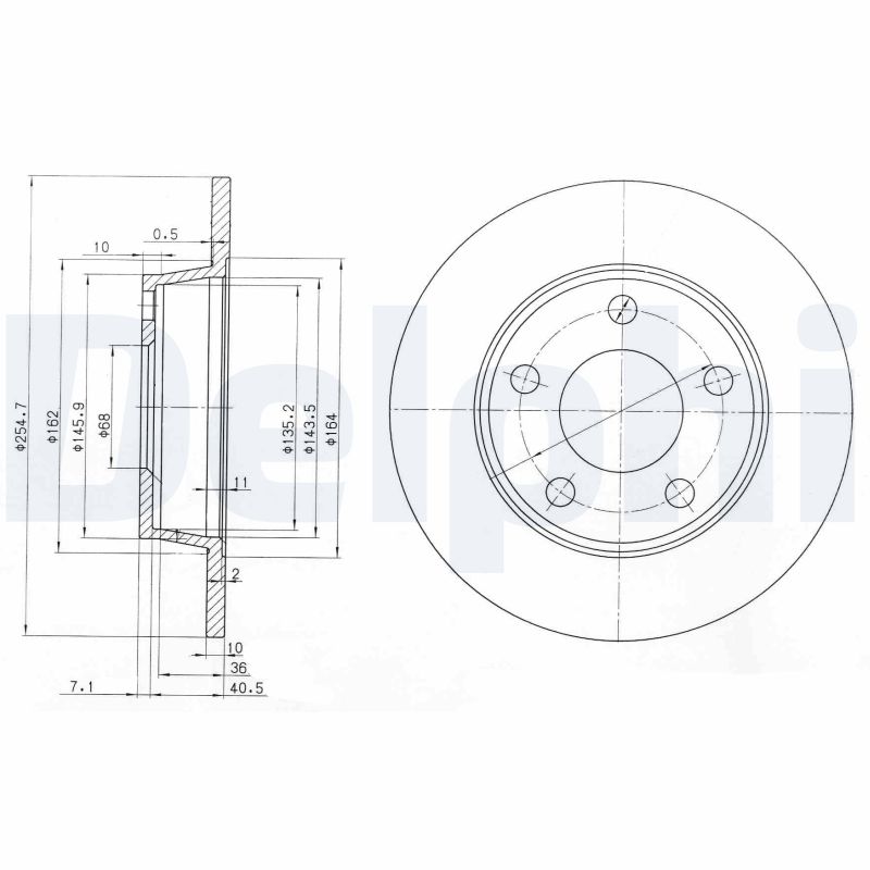 Disc frana BG3671 DELPHI