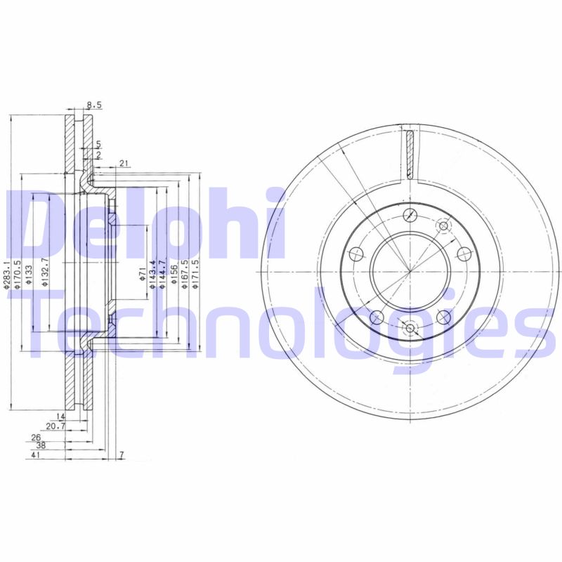 Disc frana BG3682 DELPHI