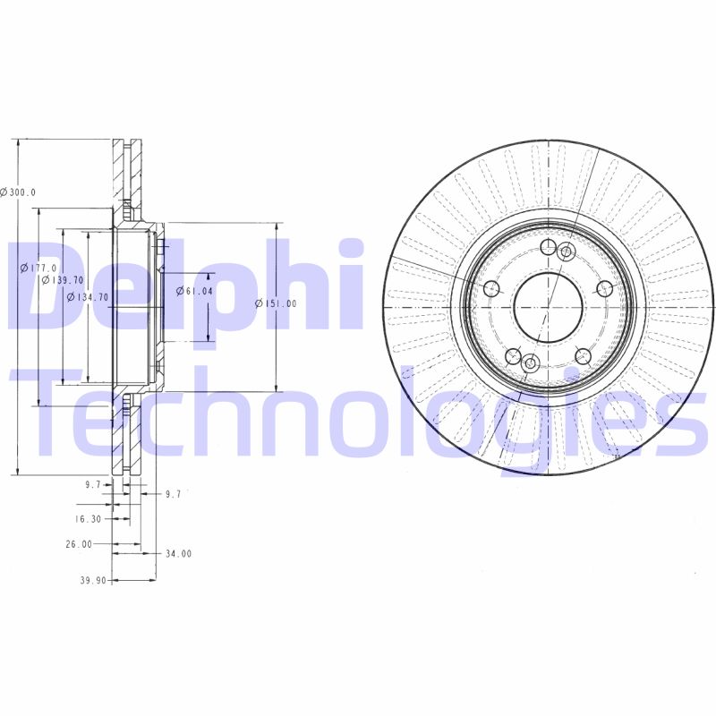 Disc frana BG3688 DELPHI