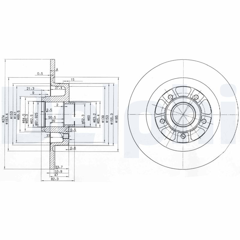 Disc frana BG3689 DELPHI