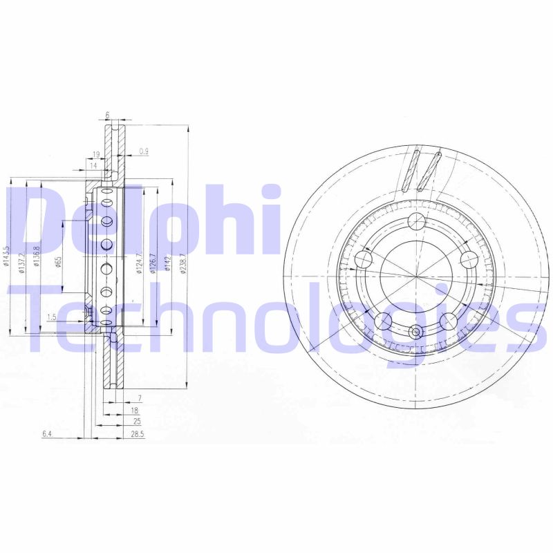 Disc frana BG3695 DELPHI