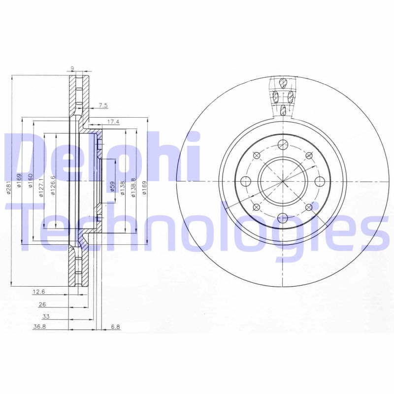 Disc frana BG3699 DELPHI