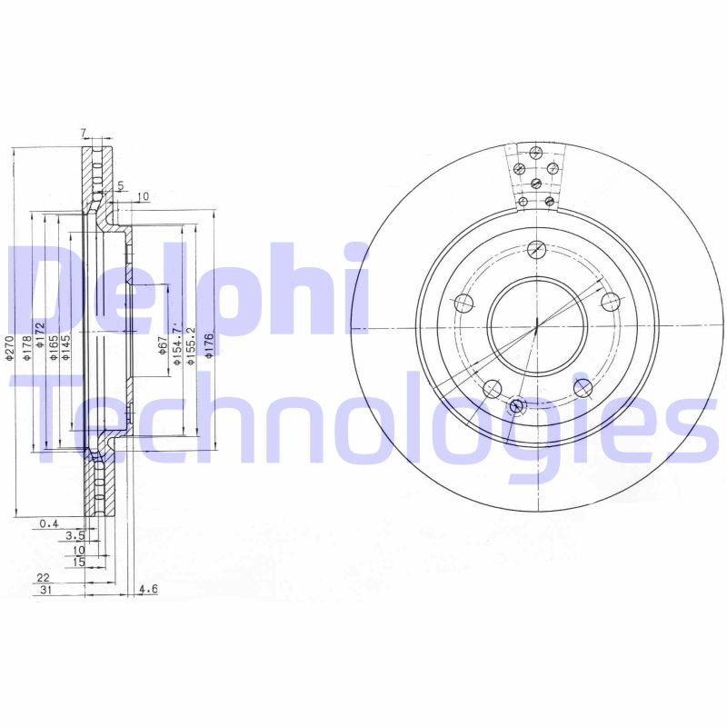 Disc frana BG3709 DELPHI