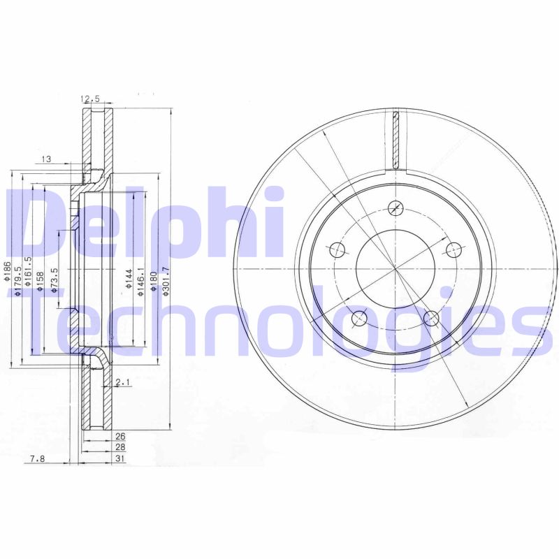 Disc frana BG3716 DELPHI