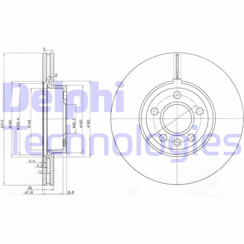 Disc frana BG3719 DELPHI