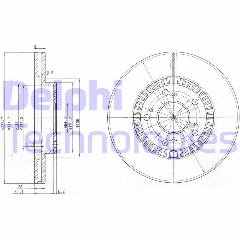 Disc frana BG3720 DELPHI