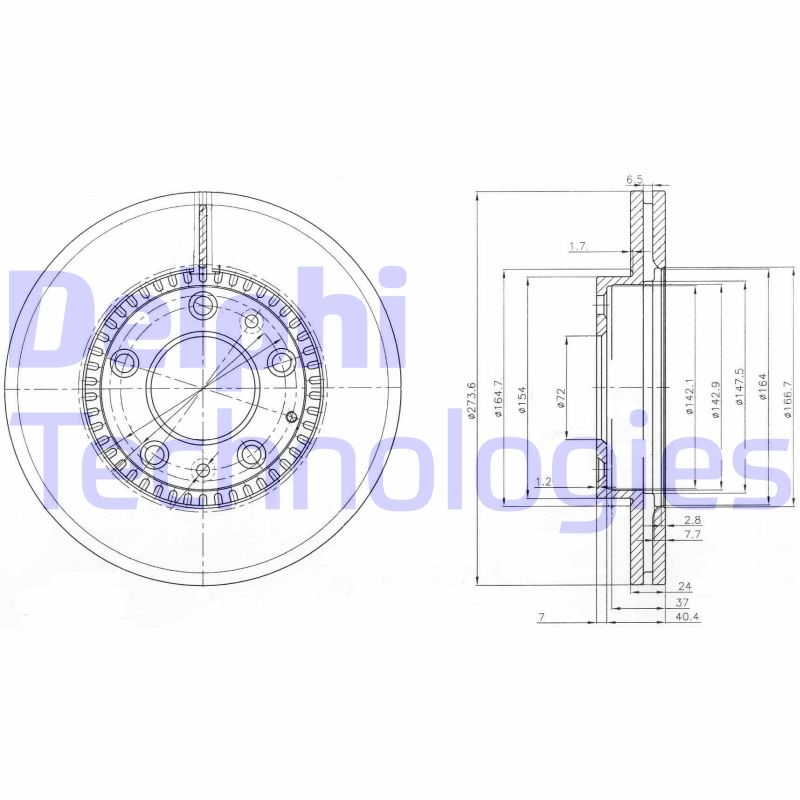 Disc frana BG3724 DELPHI