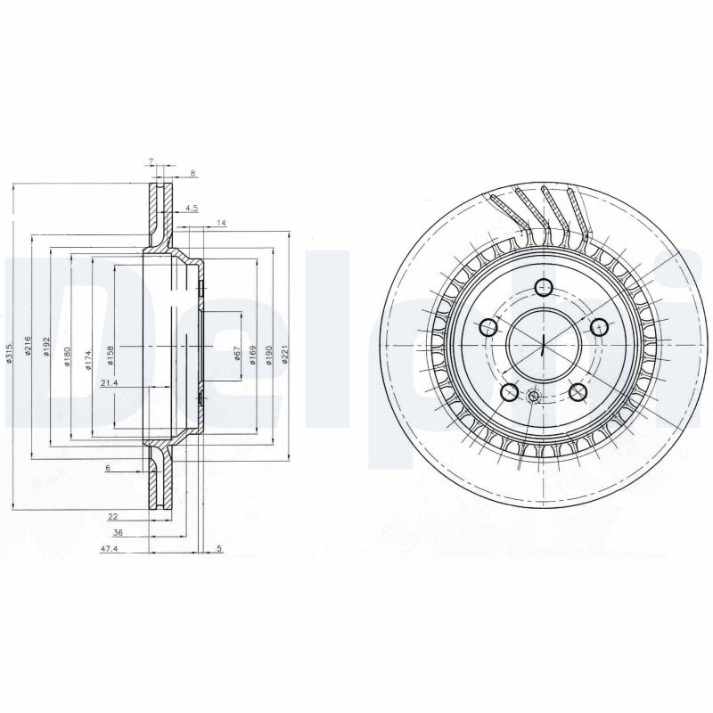 Disc frana BG3727 DELPHI