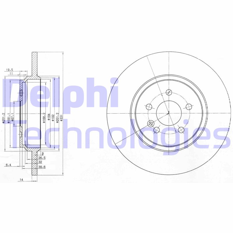 Disc frana BG3728 DELPHI