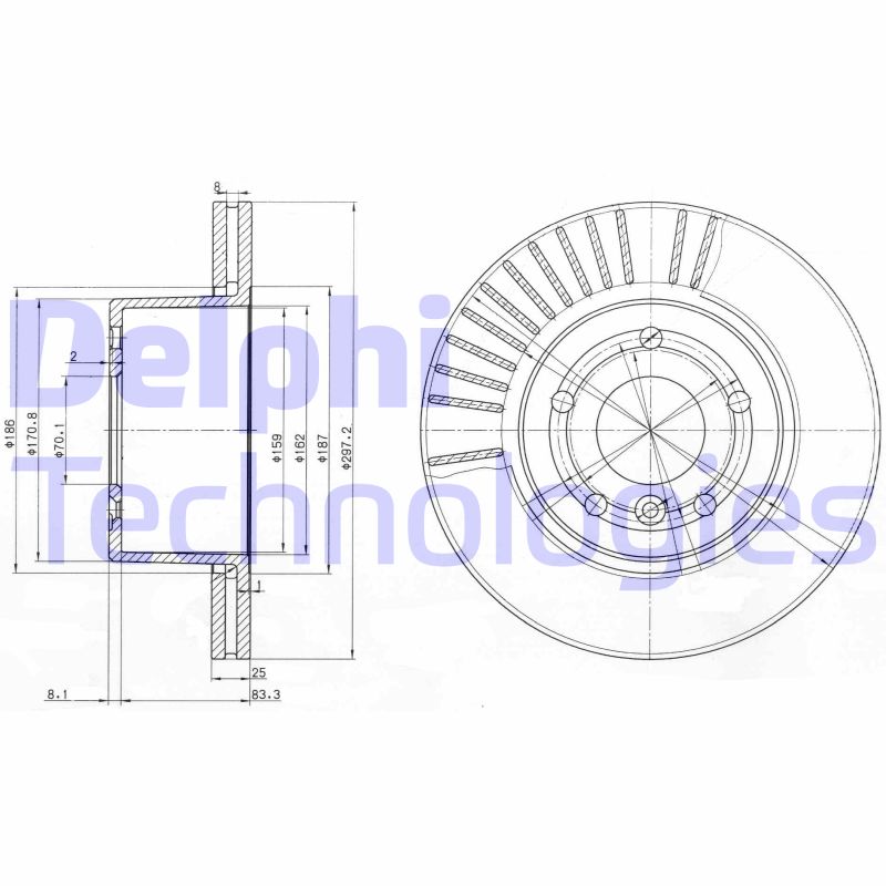 Disc frana BG3737C DELPHI