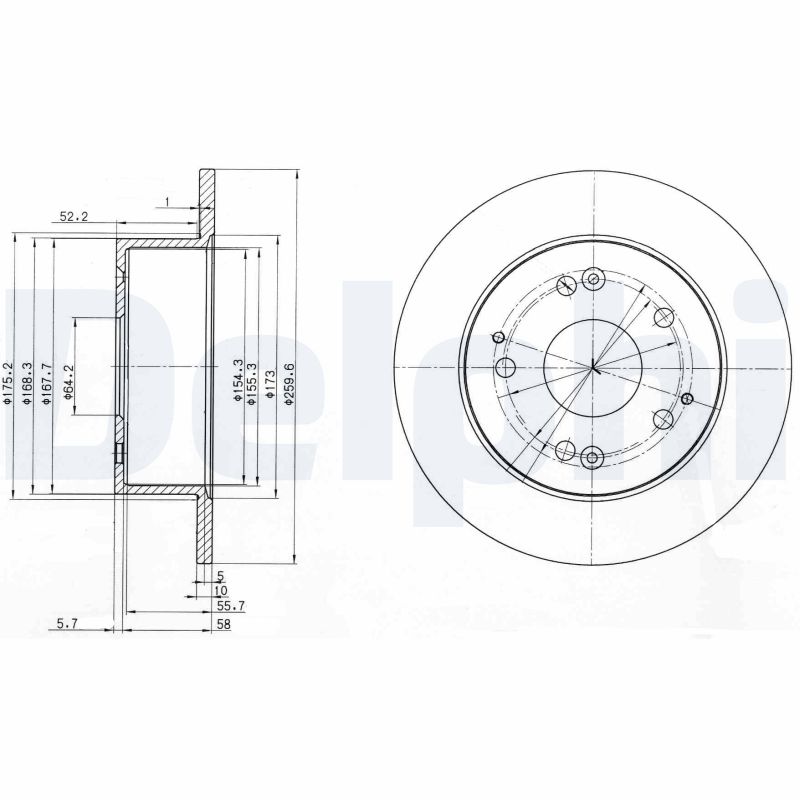 Disc frana BG3745 DELPHI