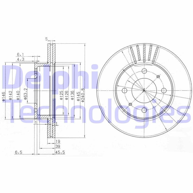 Disc frana BG3749 DELPHI