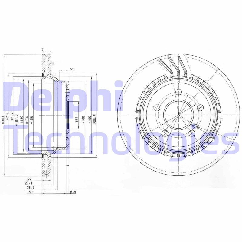 Disc frana BG3758 DELPHI