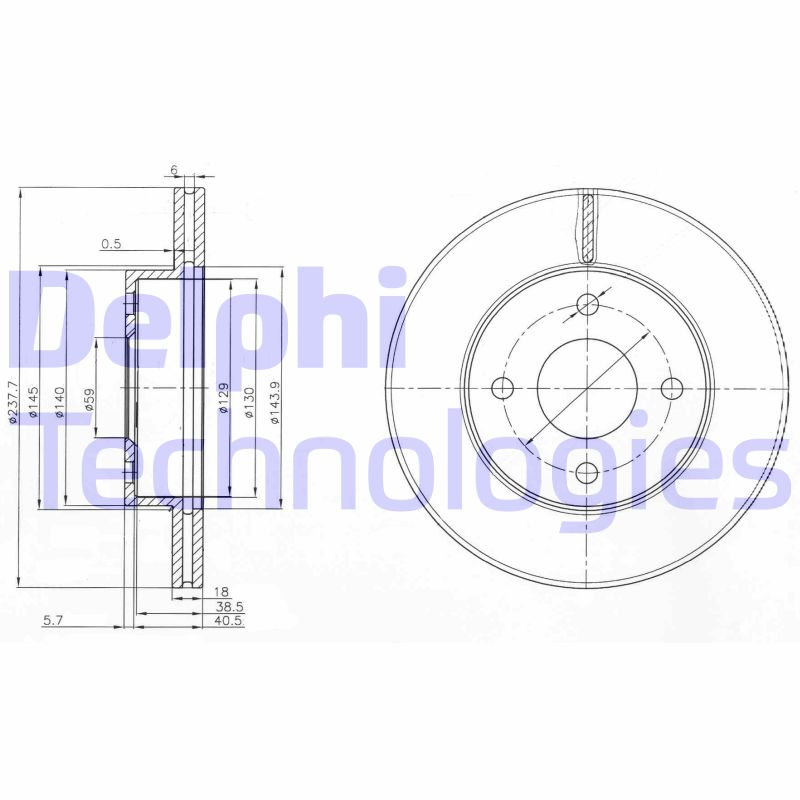 Disc frana BG3763 DELPHI