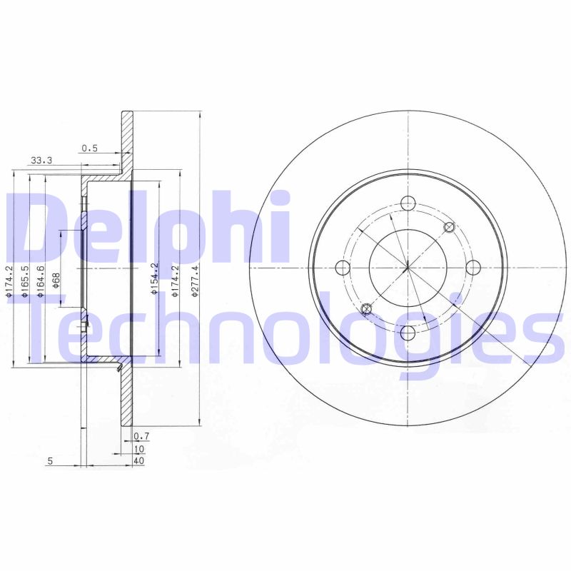 Disc frana BG3764 DELPHI