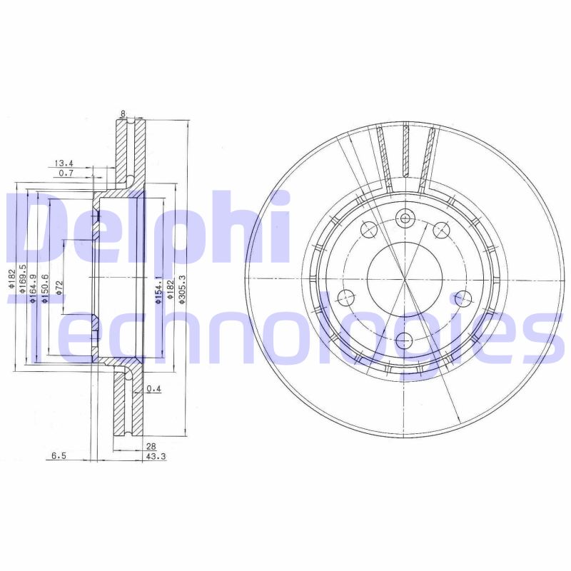 Disc frana BG3768 DELPHI