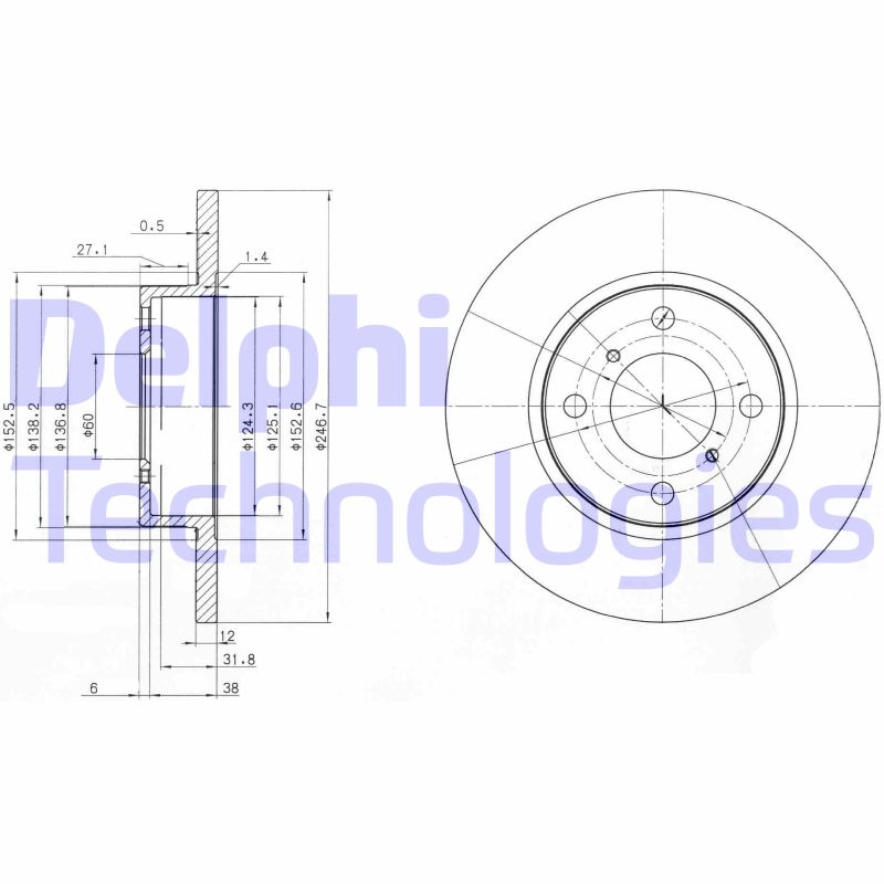 Disc frana BG3769 DELPHI