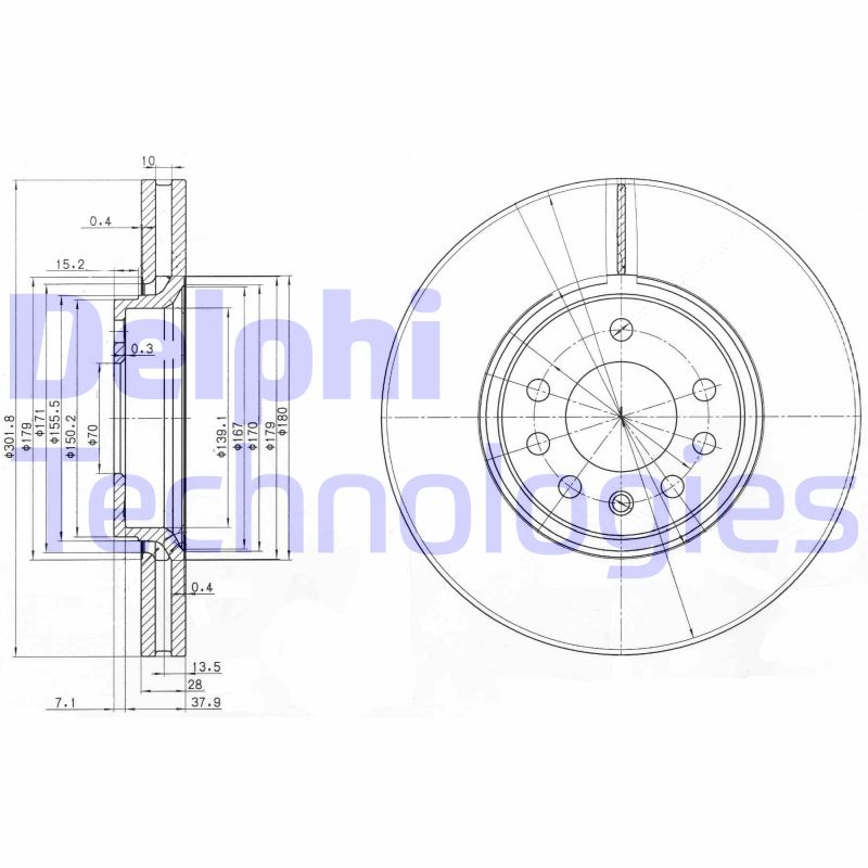 Disc frana BG3772C DELPHI