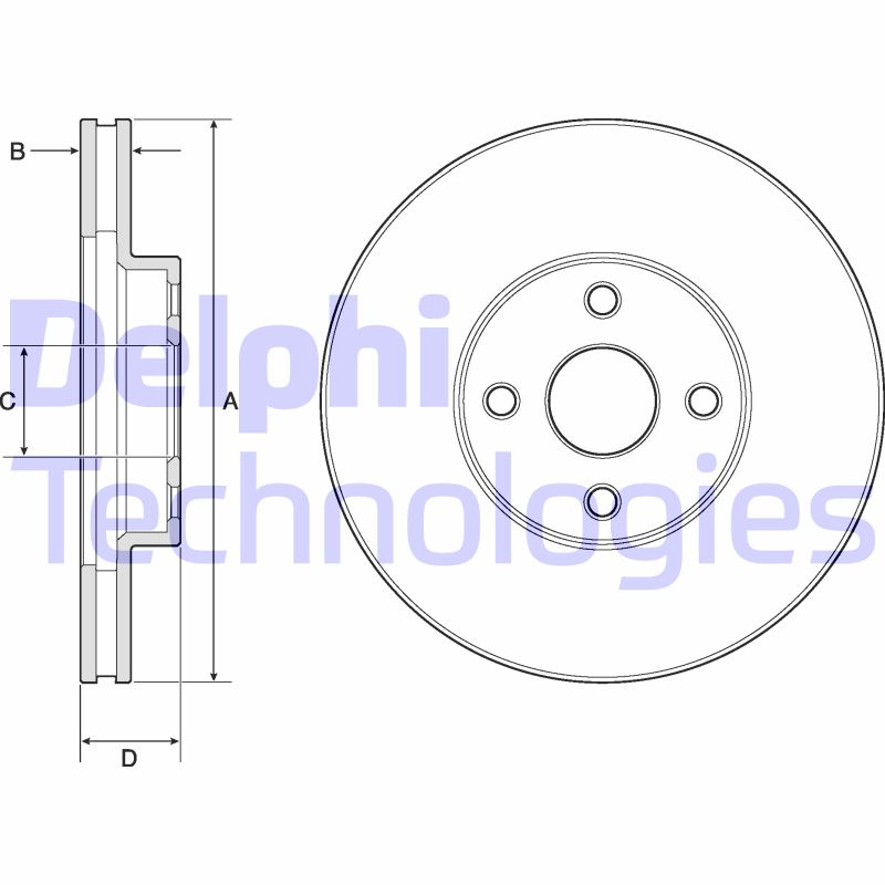 Disc frana BG3780 DELPHI