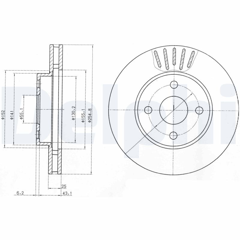 Disc frana BG3781 DELPHI
