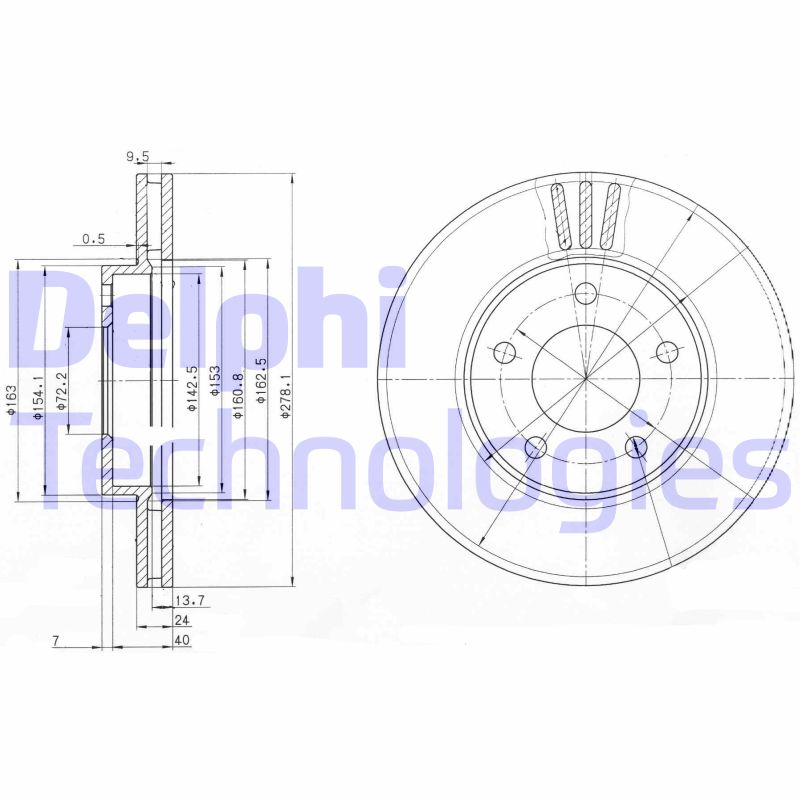 Disc frana BG3792 DELPHI