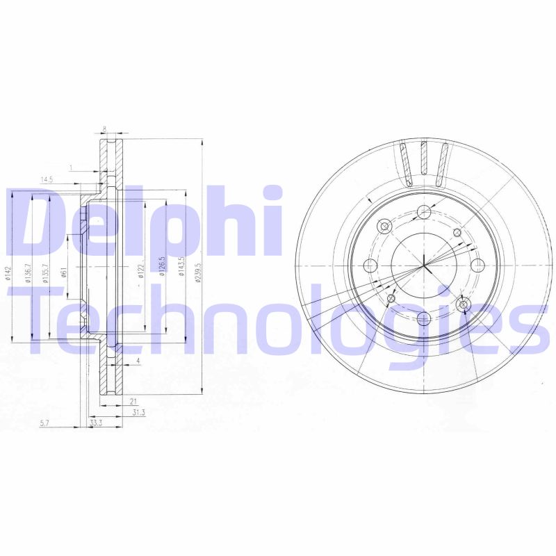 Disc frana BG3794 DELPHI