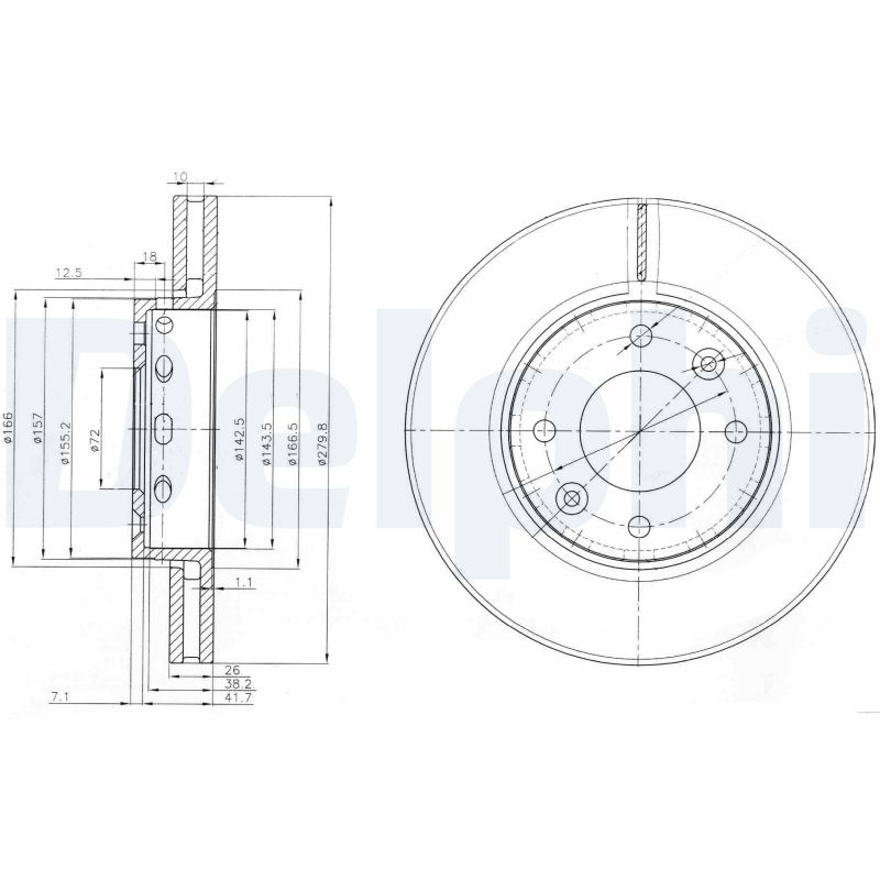 Disc frana BG3800 DELPHI