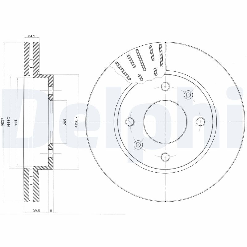 Disc frana BG3801 DELPHI