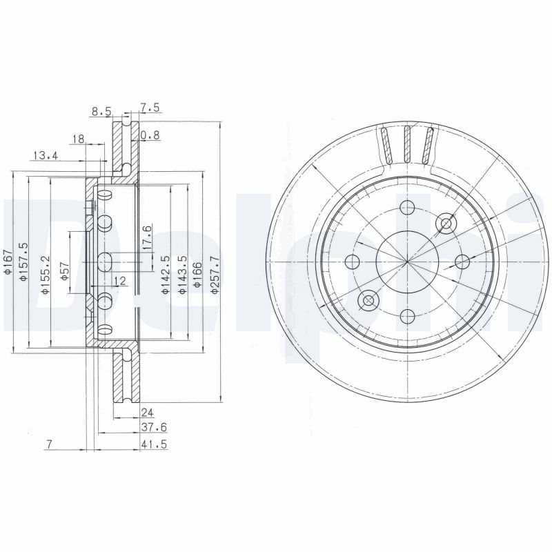 Disc frana BG3803 DELPHI