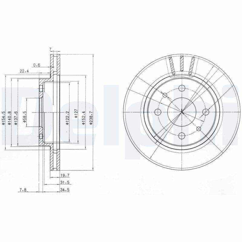 Disc frana BG3805 DELPHI