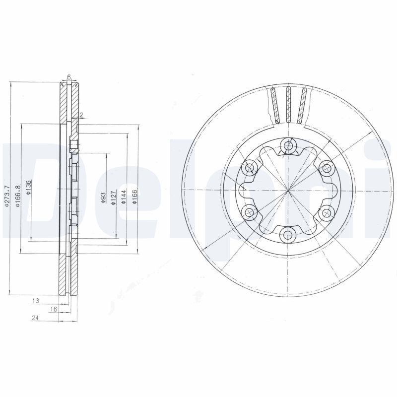 Disc frana BG3809 DELPHI