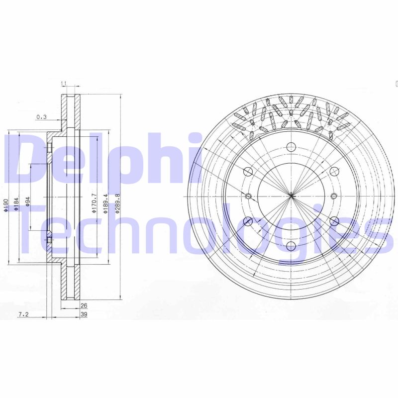 Disc frana BG3812 DELPHI