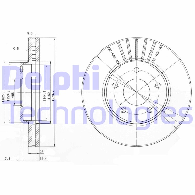 Disc frana BG3816 DELPHI