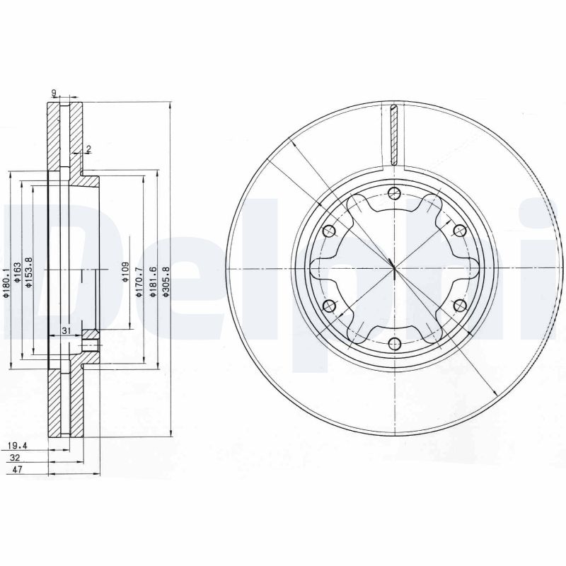 Disc frana BG3817 DELPHI