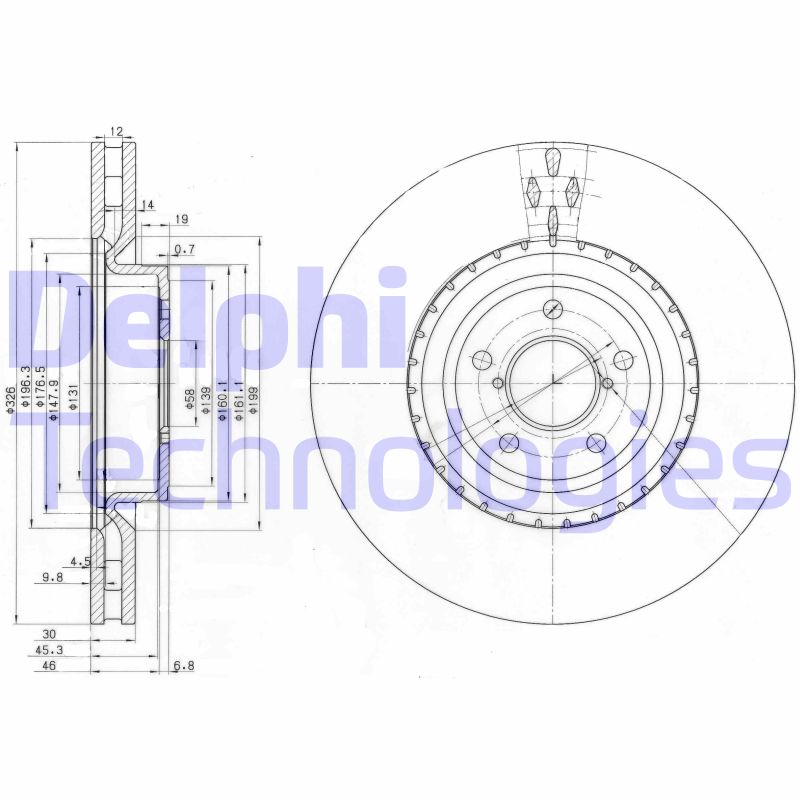 Disc frana BG3818 DELPHI